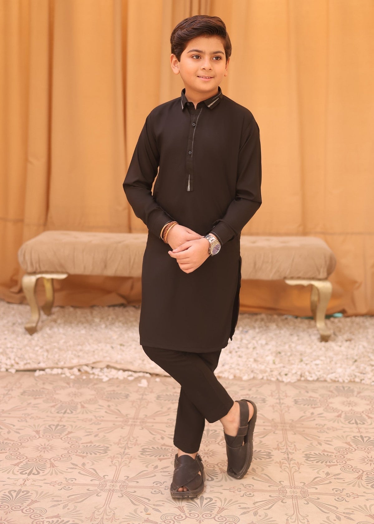 Dark Brown Designing kurta trouser KT 42