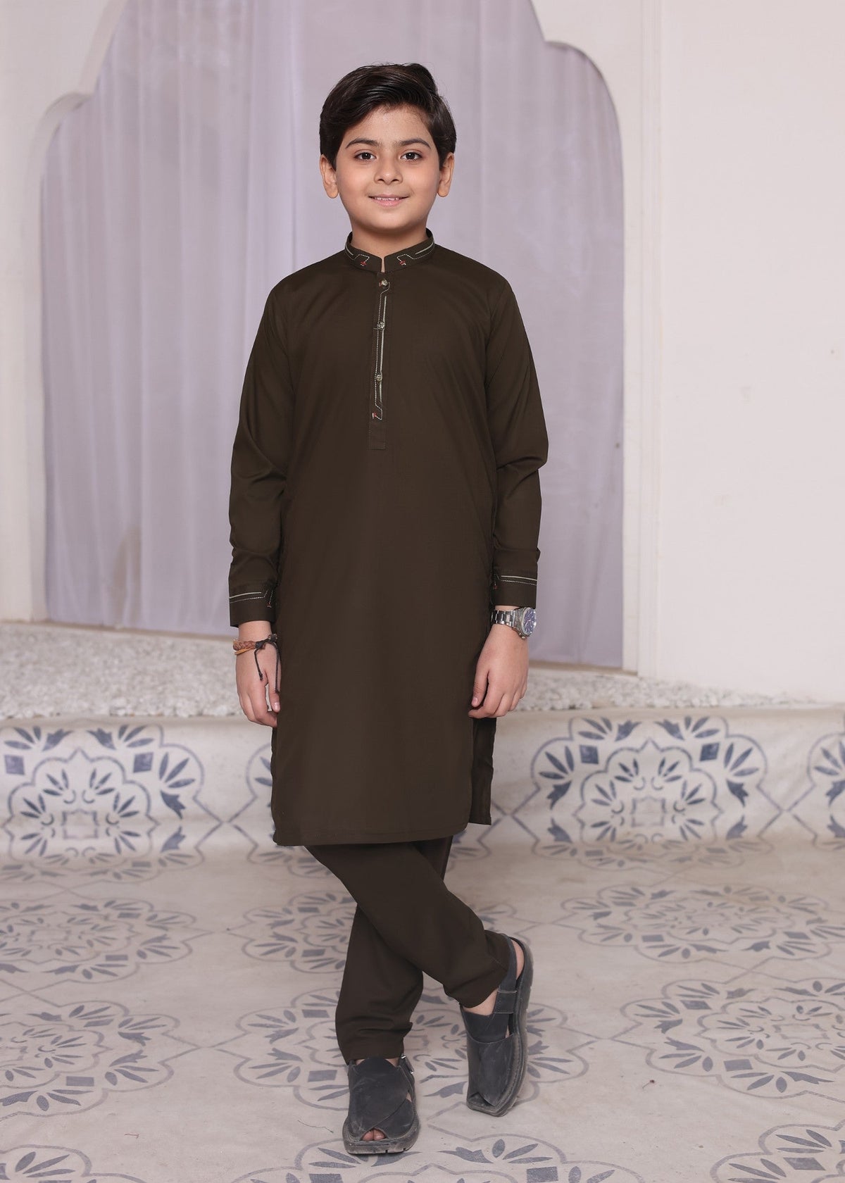 Brown Designing kurta trouser KT 48