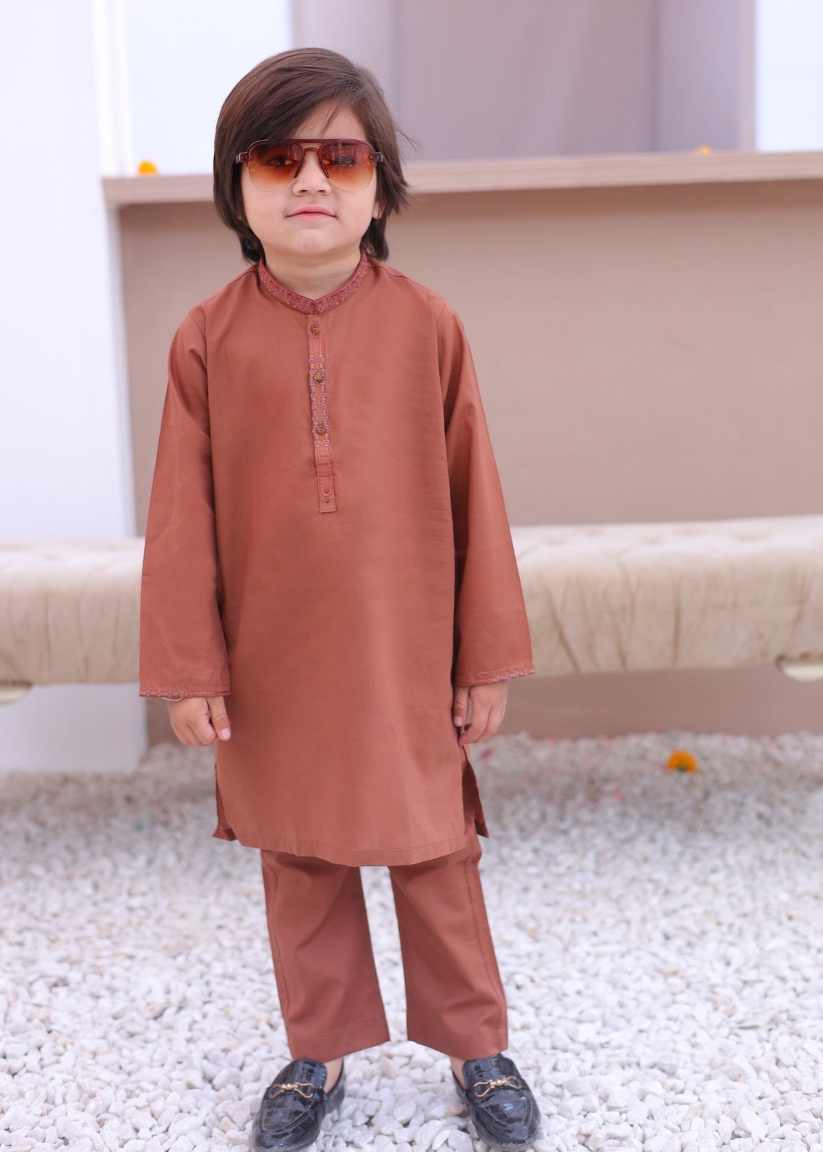 Rust Kurta Trouser-AH 009
