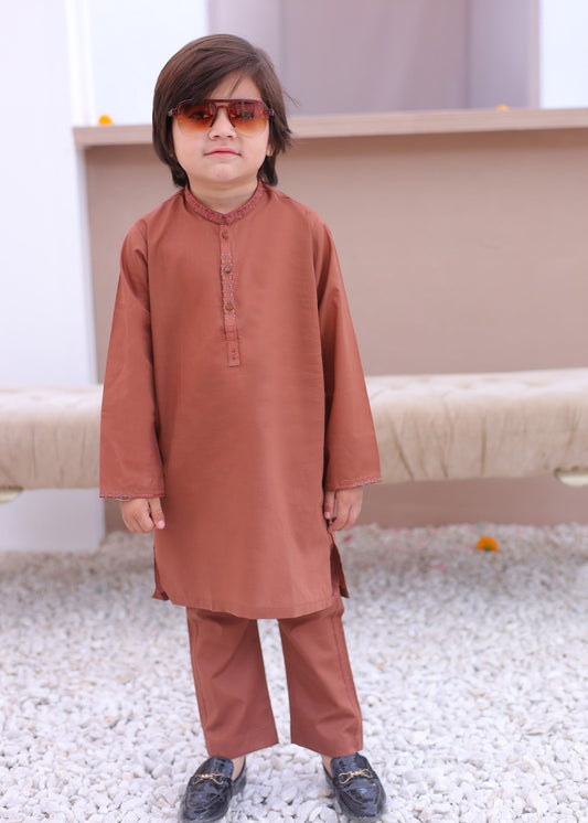 Rust Kurta Trouser-AH 009