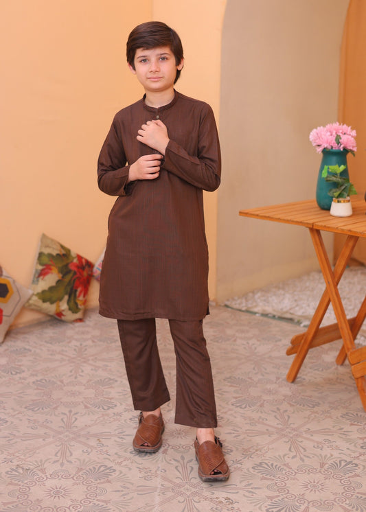 Choclate Brown Kurta Trouser-AH 010