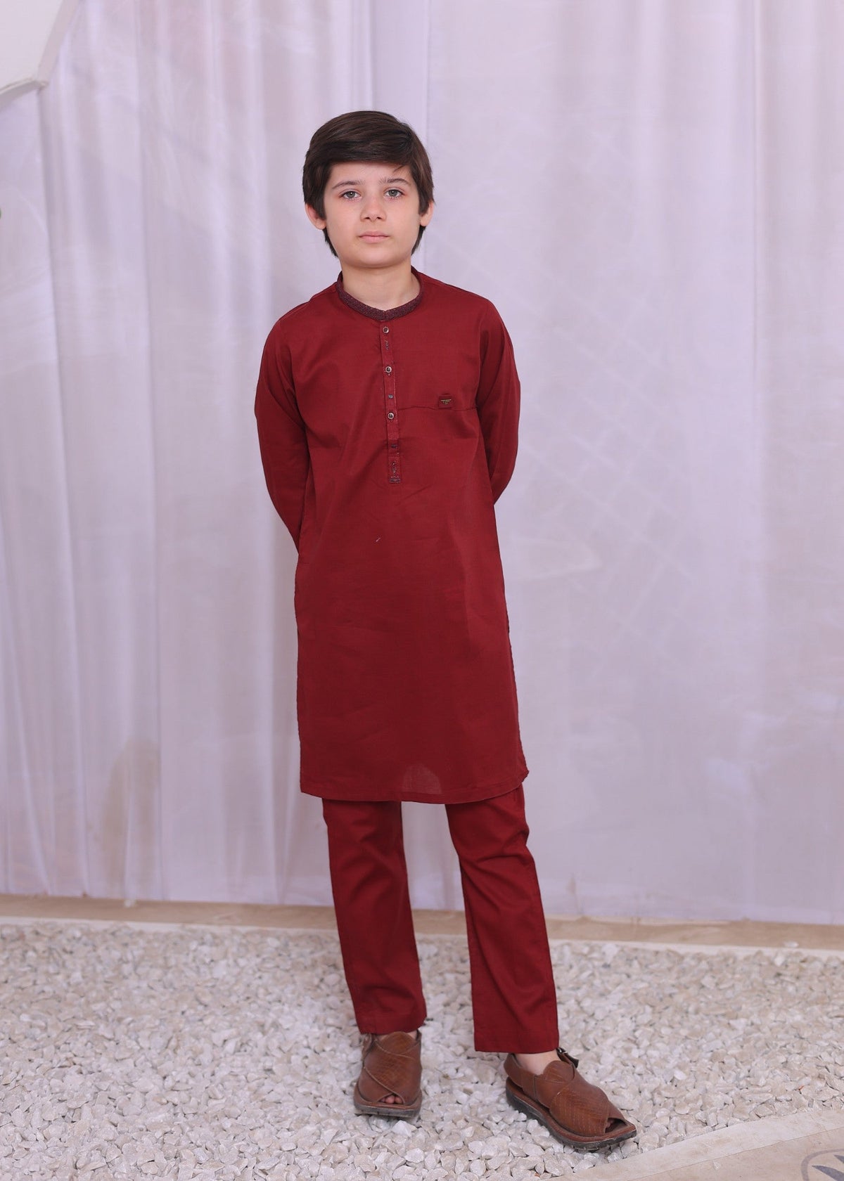 Maroon Kurta Trouser-AH 016