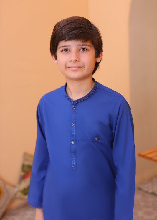 Persian Blue Kurta Trouser-AH 022