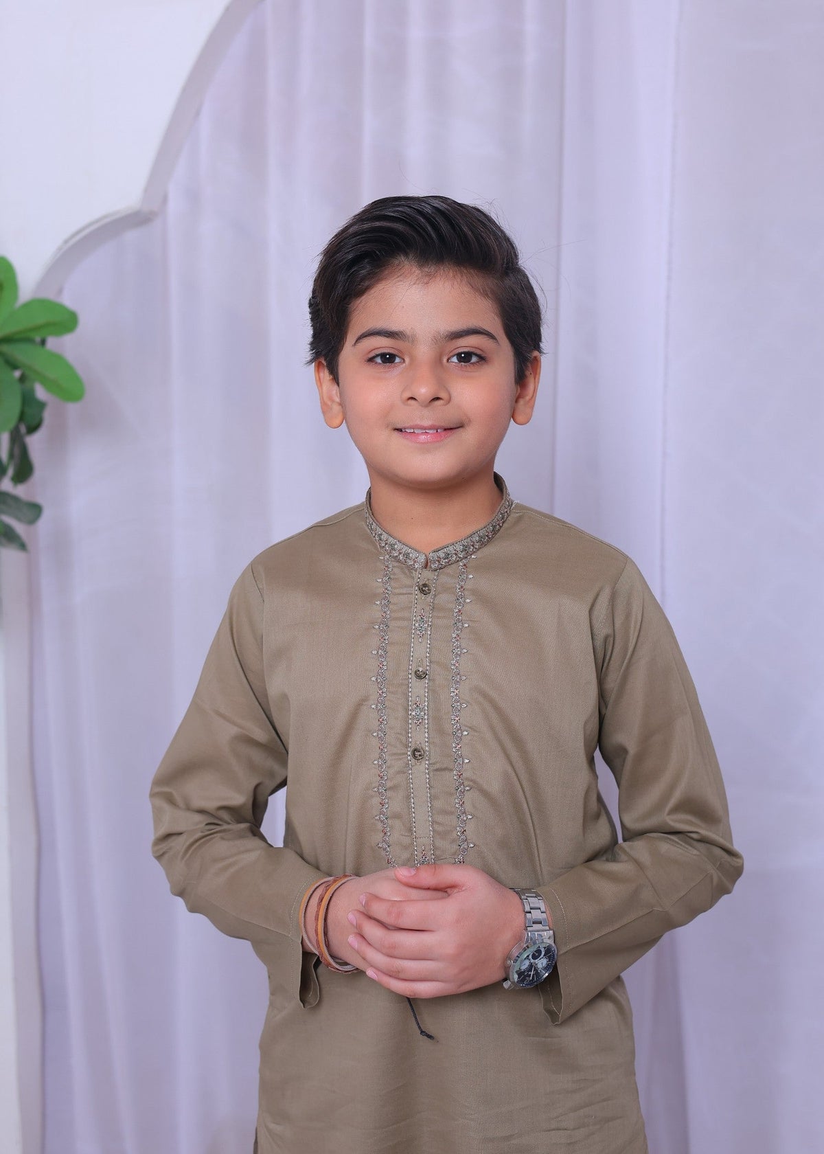 Beige Kurta Trouser-AH 026