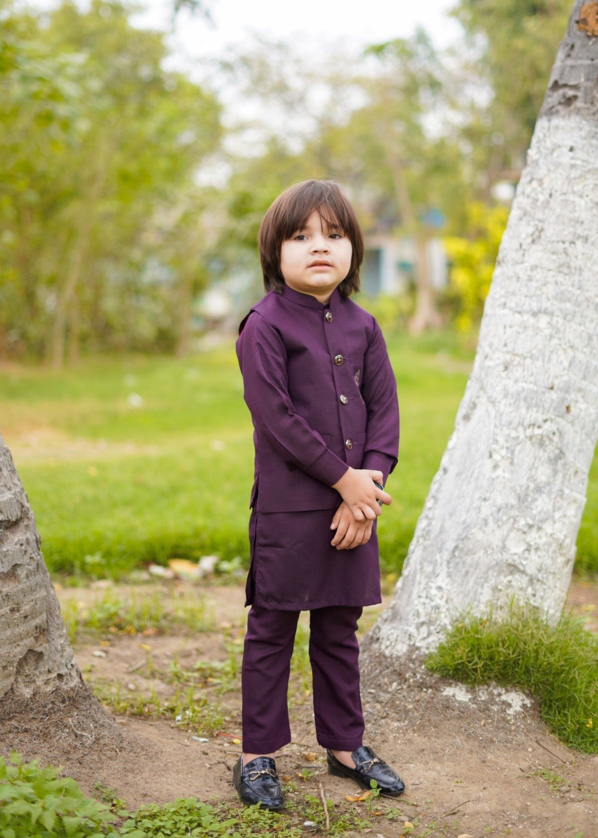Purple Margenta Waistcoat Suit EW 45