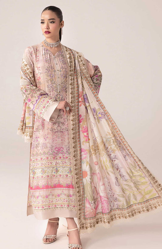 SUAY by Sahane Printed Silk Unstitched 3 Piece - CT-15005 Zade - SAH25S - Light Pink - Eid Formal Collection