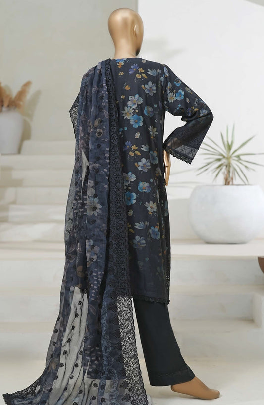 Sadabahar Chikankari Cutwork Stitched 3 Piece Suit - D-05 - SBD25CUTC - Black - Summer Collection