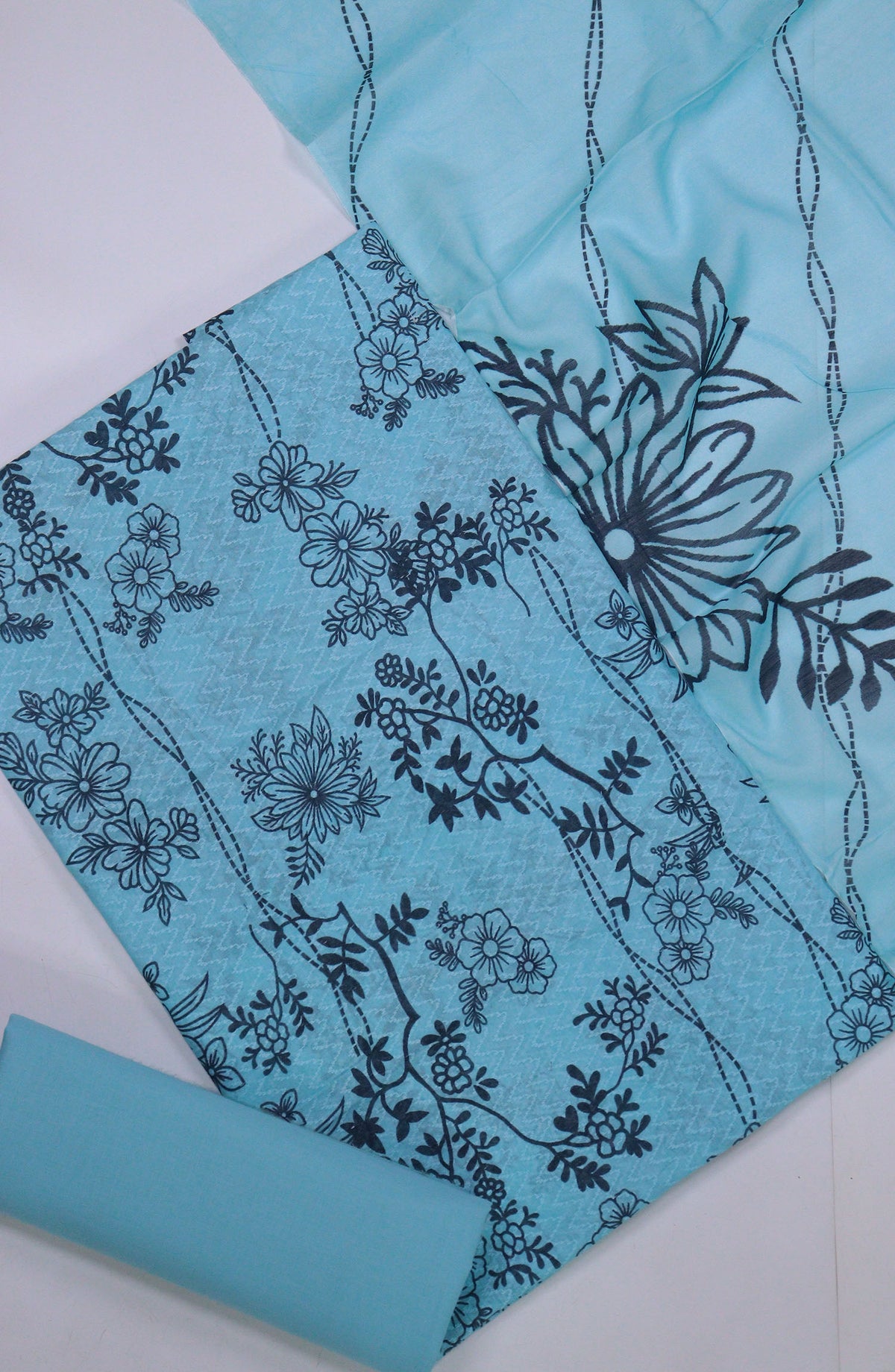 Maya by Amna Khadija Printed Lawn Unstitched 3 Piece Suit - D-01 - AM25MPPSL - Blue - Summer Collection