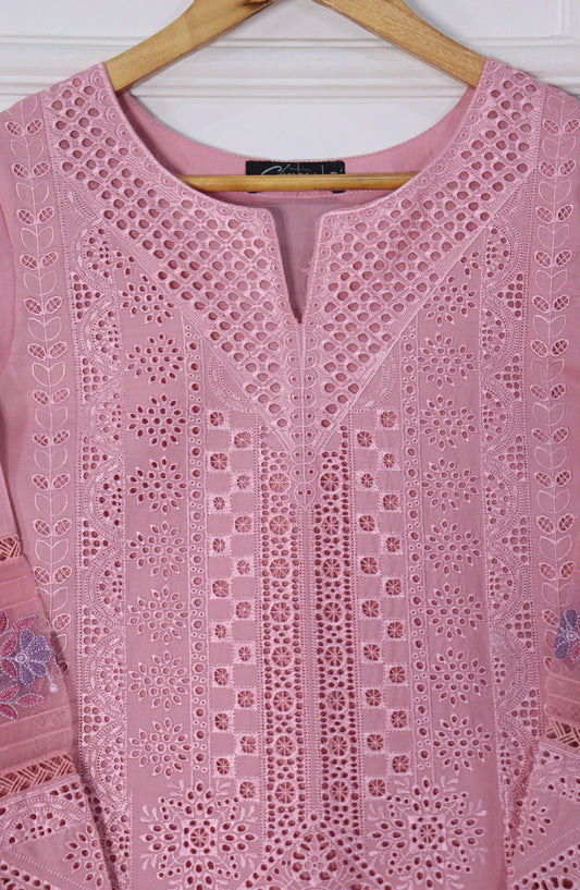 Emerge Embroidered Lawn Stitched 3 Piece Suit - D-01 - EM25CL3 - Pink - Summer Collection