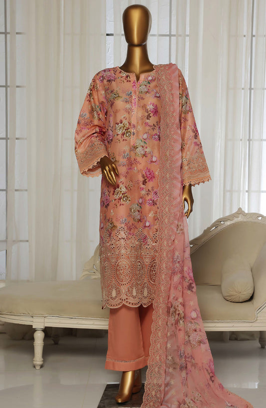 Sadabahar Chikankari Stitched 3 Piece Suit - D-01 - SBD25LFC - Pink - Summer Collection