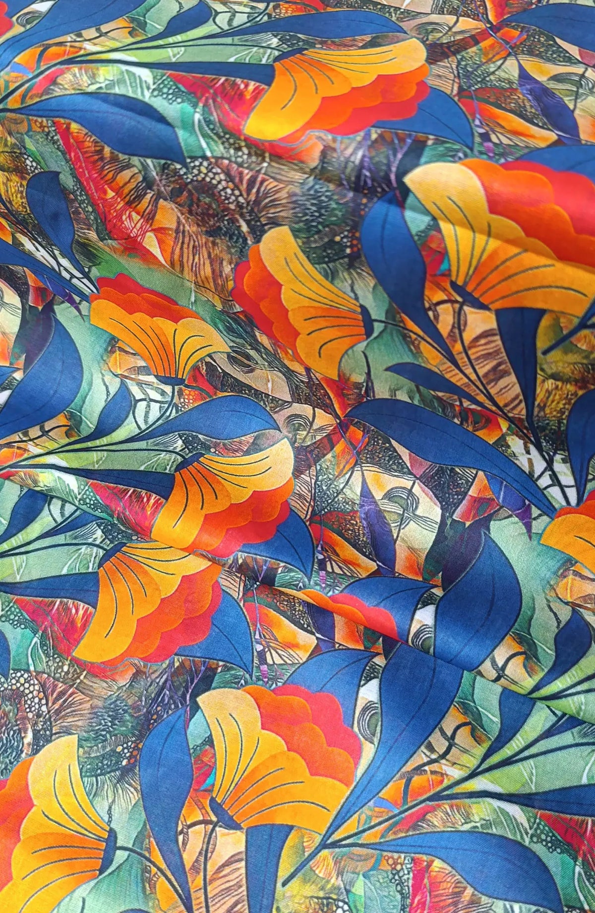 Classic Unstitched 2pcs Digital Printed Lawn Collection Vol-05 By Amna Khadija  - D-01