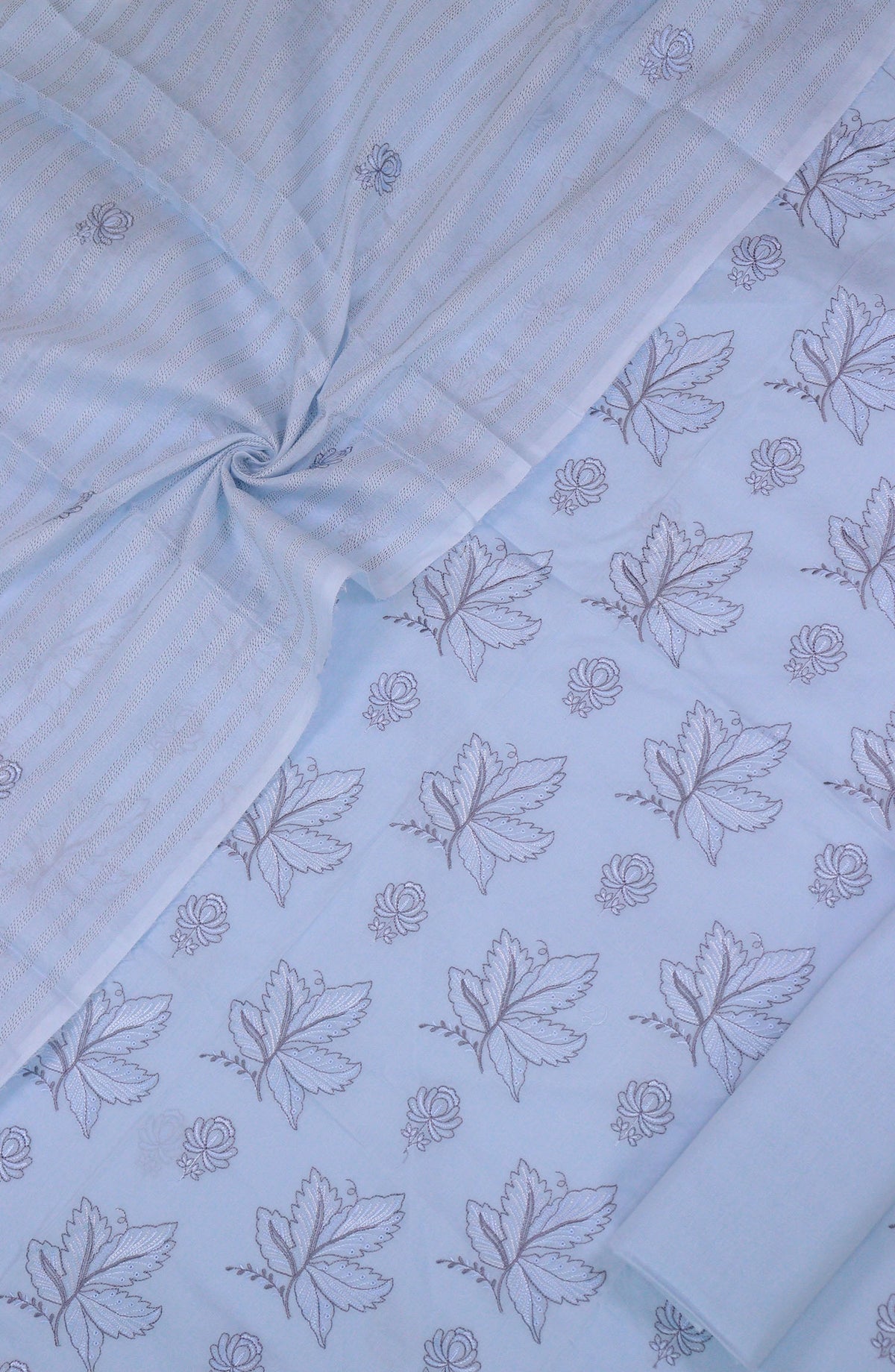 Saqafah by Amna Khadija Embroidered Lawn Unstitched 3 Piece Suit - D-02 - AM25SQFL - Blue - Summer Collection