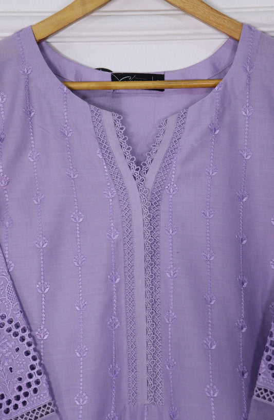 Emerge Embroidered Lawn Stitched 3 Piece Suit - D-02 - EM25CL3 - Purple - Summer Collection