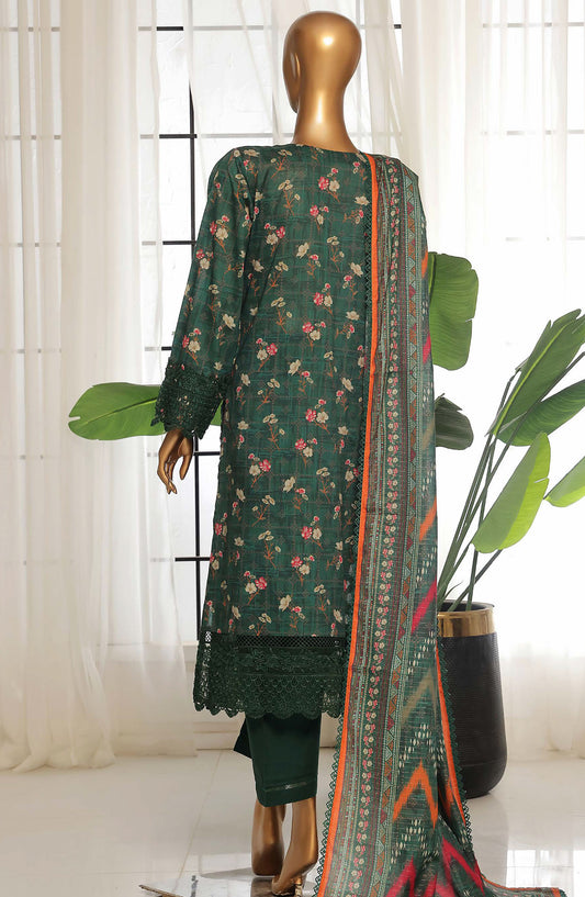 Rania by Sadabahar Embroidered Lawn Stitched 3 Piece Suit - D-02 - SBD25REV2 - Green - Summer Collection