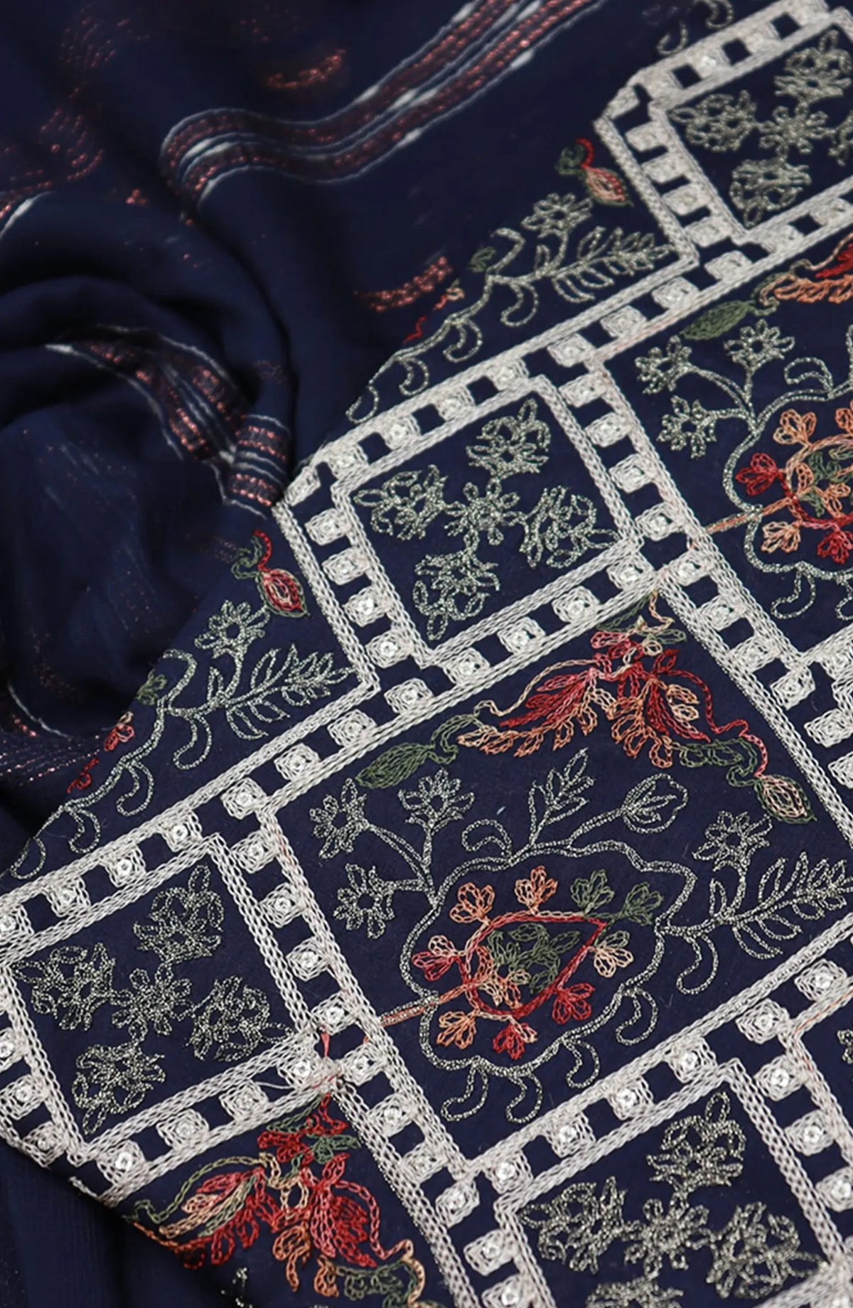 Zarq Barq Unstitched Embroidered Lawn Collection 2024 - D 02