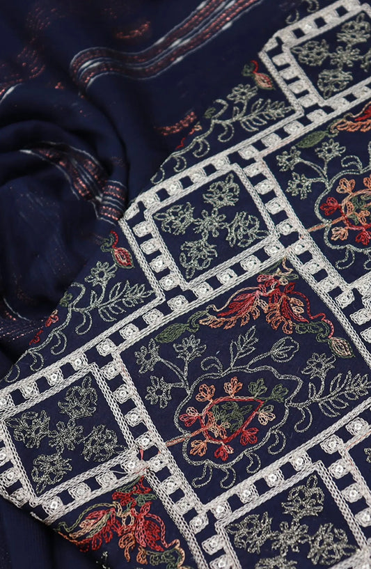 Zarq Barq Unstitched Embroidered Lawn Collection 2024 - D 02