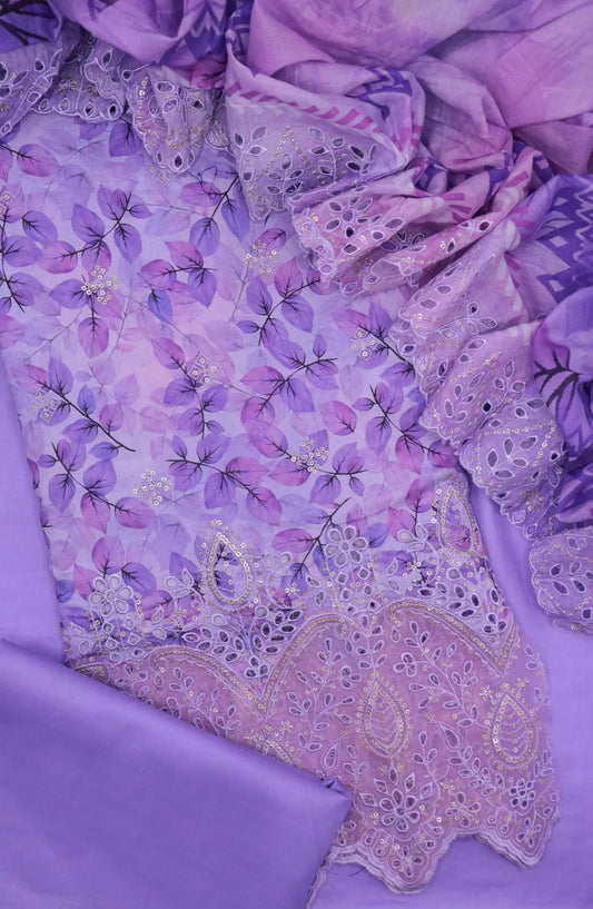 Bin Saeed Unstitch Cotton Embroidered Collection - D-035
