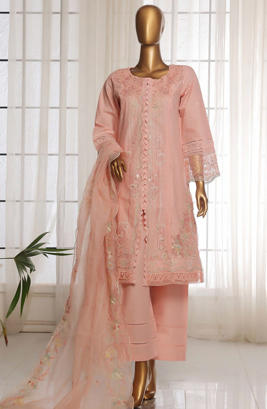 Sadabahar Embroidered Lawn Stitched 3 Piece Suit - D-03 - SDB25LES - Pink - Spring Collection