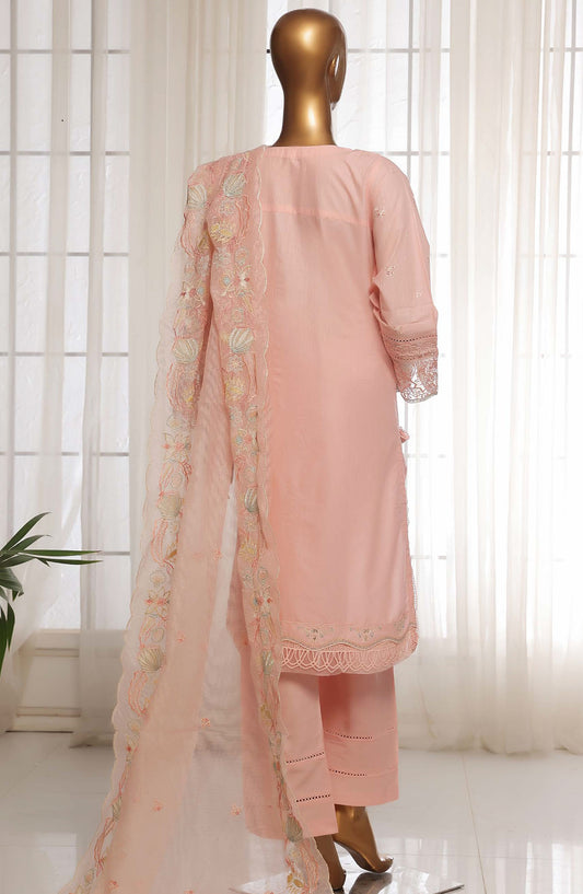 Sadabahar Embroidered Lawn Stitched 3 Piece Suit - D-03 - SDB25LES - Pink - Spring Collection