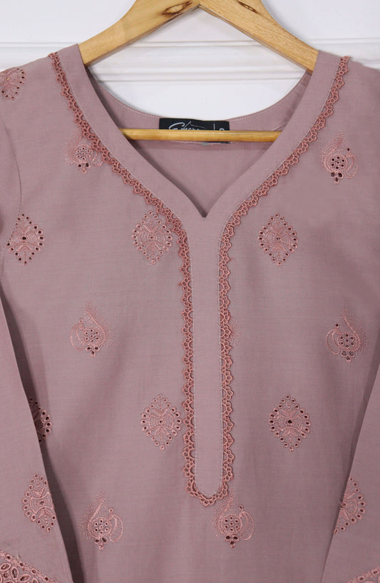 Emerge Embroidered Lawn Stitched 3 Piece Suit - D-04 - EM25CL3 - Purple - Summer Collection