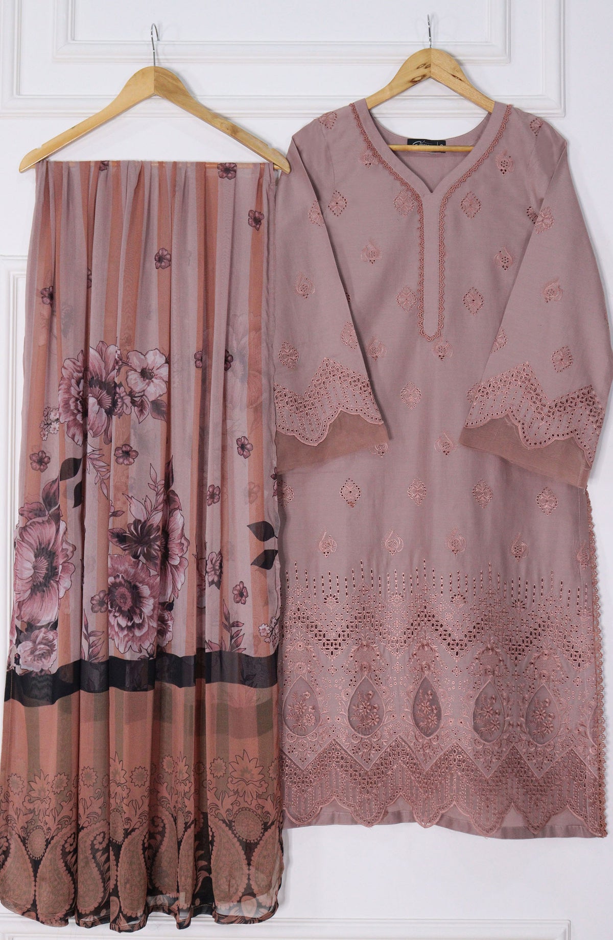 Emerge Embroidered Lawn Stitched 3 Piece Suit - D-04 - EM25CL3 - Purple - Summer Collection