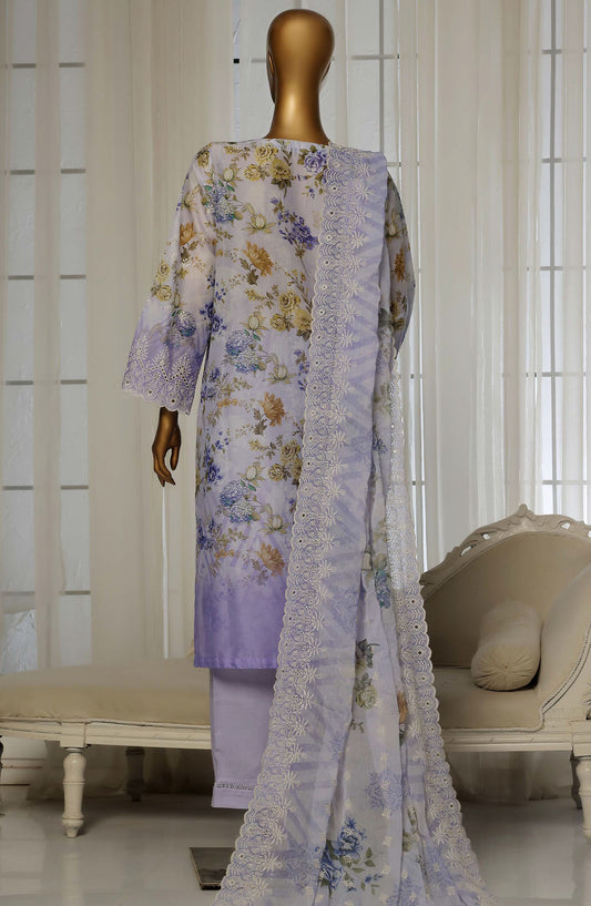 Sadabahar Chikankari Stitched 3 Piece Suit - D-04 - SBD25LFC - Purple - Summer Collection