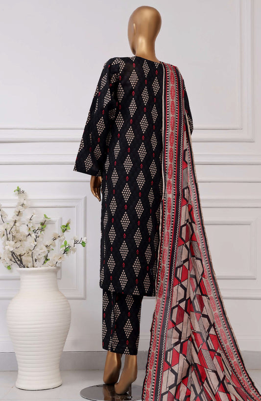 Sadabahar Printed Lawn Stitched 3 Piece Suit - D-04 - SBD25PLCV4 - Black - Summer Collection