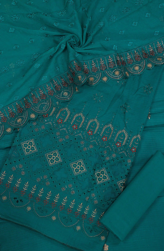 Anaya by Amna Khadija Embroidered Lawn Unstitched 3 Piece Suit - D-05 - AM25AUFL - Blue - Summer Collection