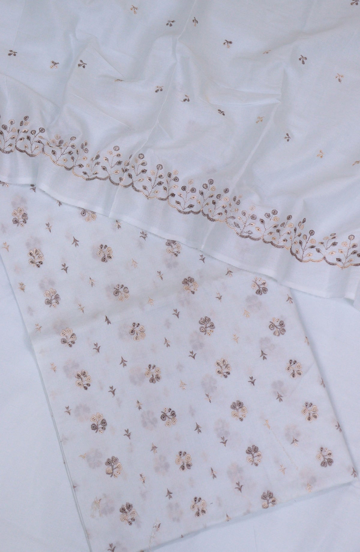 Mehek by Amna khadija Embroidered Lawn Unstitched 3 Piece Suit - D-05 - AM25MCL - White - Summer Collection