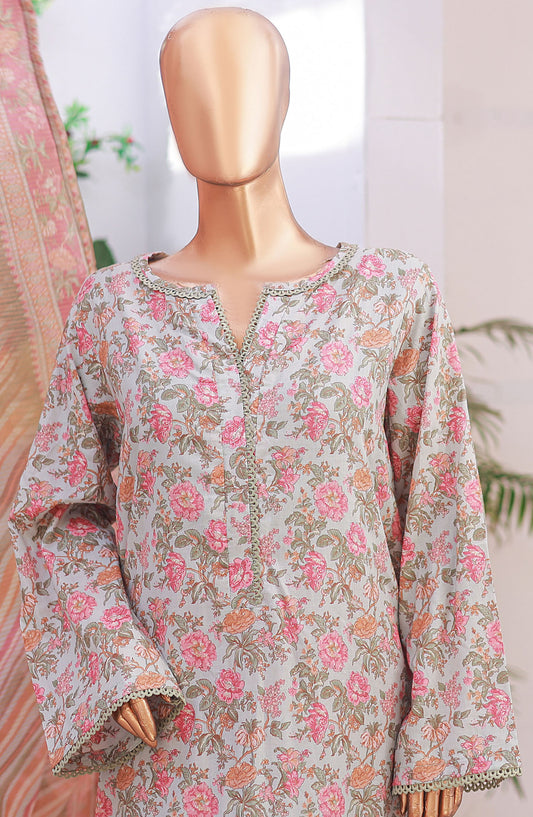 Bin Saeed Printed Lawn Stitched 3 Piece Suit - D-05 - BS25PLV6 - Blue - Summer Collection