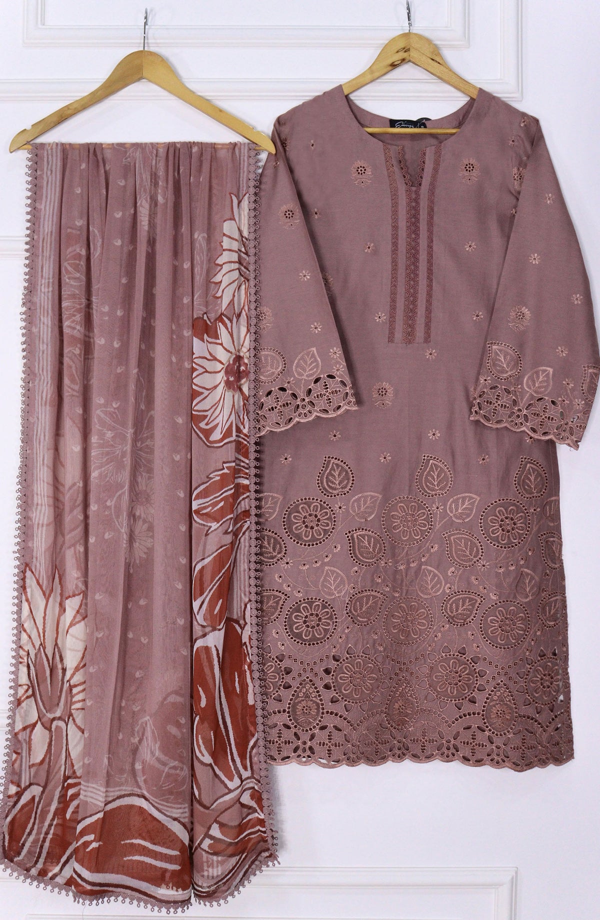 Emerge Embroidered Lawn Stitched 3 Piece Suit - D-05 - EM25CL3 - Pink - Summer Collection