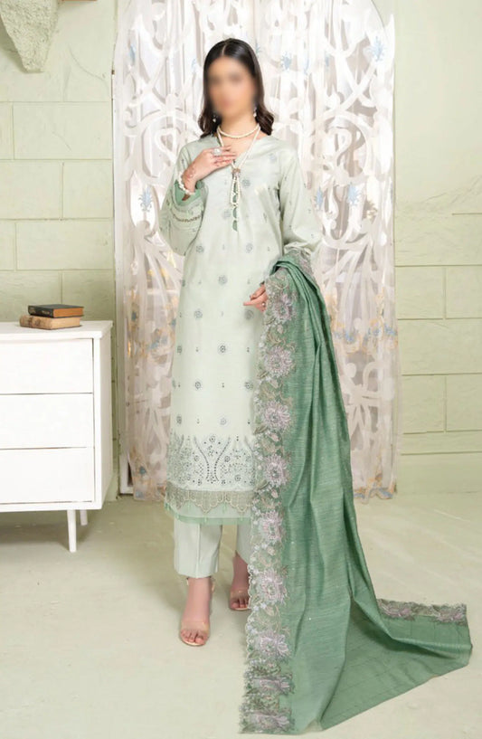 Baad- e- Baharaan Chikankari Collection with Fancy Dupatta - Design 05