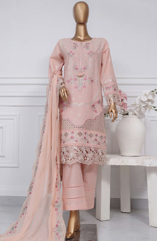 Sadabahar Embroidered Cotton Stitched 3 Piece Suit - D-05 - SB25LES - Peach - Spring Collection