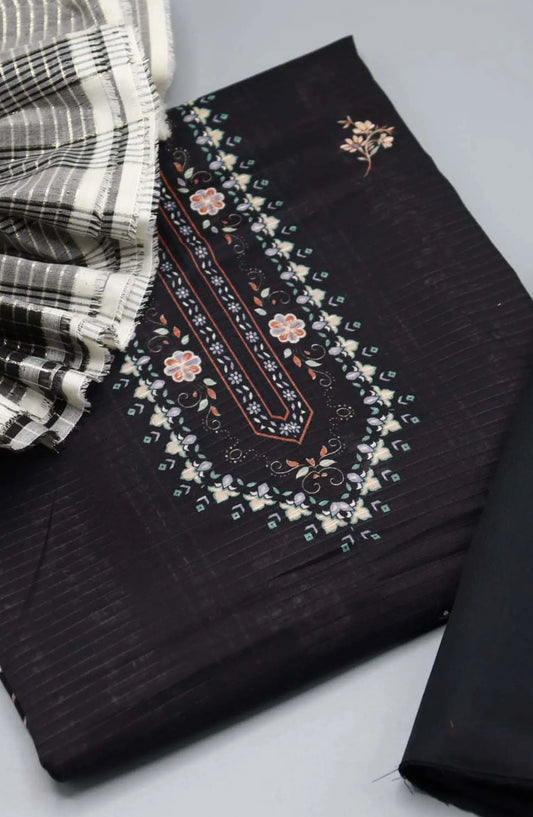 Cocktail Lawn Rangoli Check Dupatta Collection By Amna Khadija - D 05