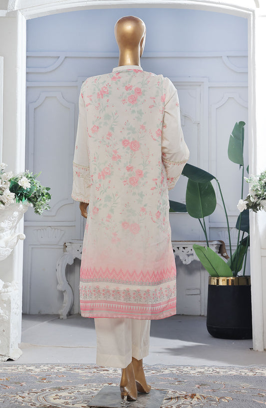 Bin Saeed Embroidered Cotton Stitched 3 Piece Suit - D-06 - BS25EKJ - White - Summer Collection