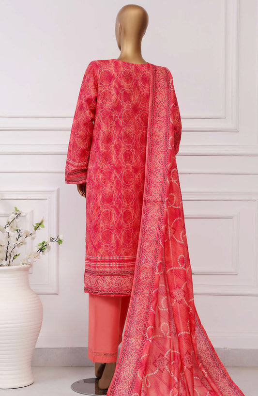 Sadabahar Printed Lawn Stitched 3 Piece Suit - D-06 - SBD25PLCV4 - Pink - Summer Collection