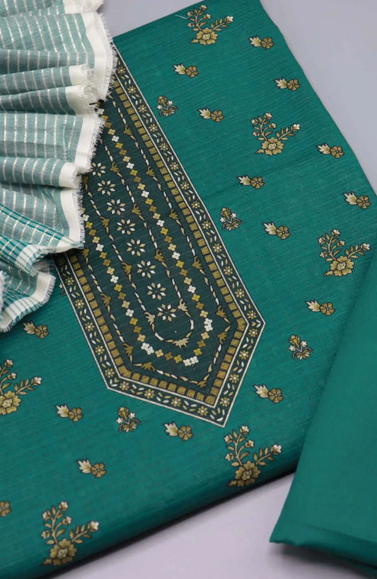 Cocktail Lawn Rangoli Check Dupatta Collection By Amna Khadija - D 06