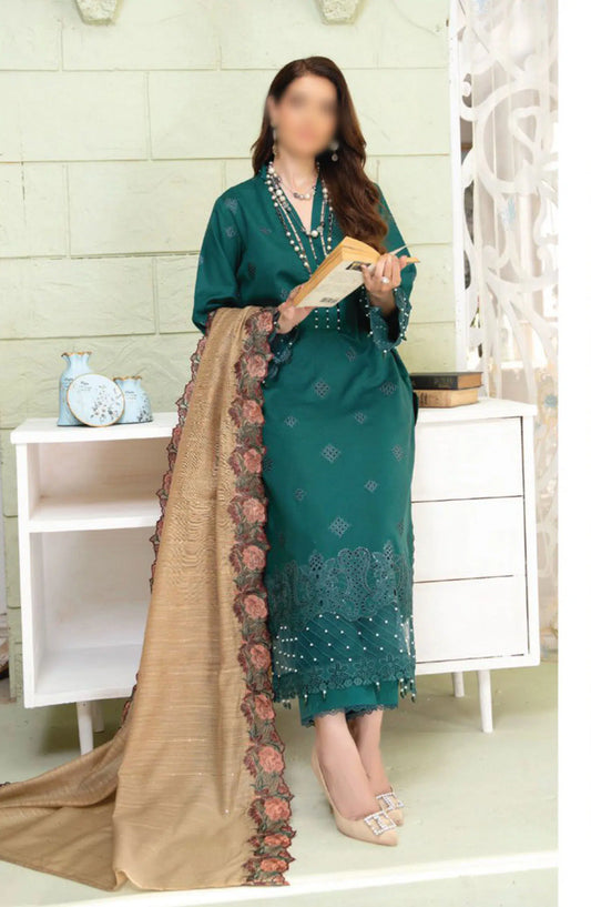Baad- e- Baharaan Chikankari Collection with Fancy Dupatta - Design 07