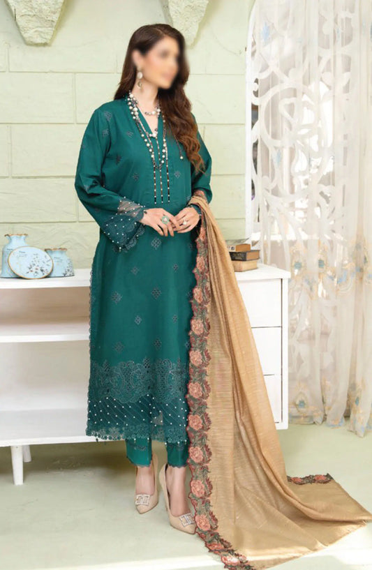 Baad- e- Baharaan Chikankari Collection with Fancy Dupatta - Design 07