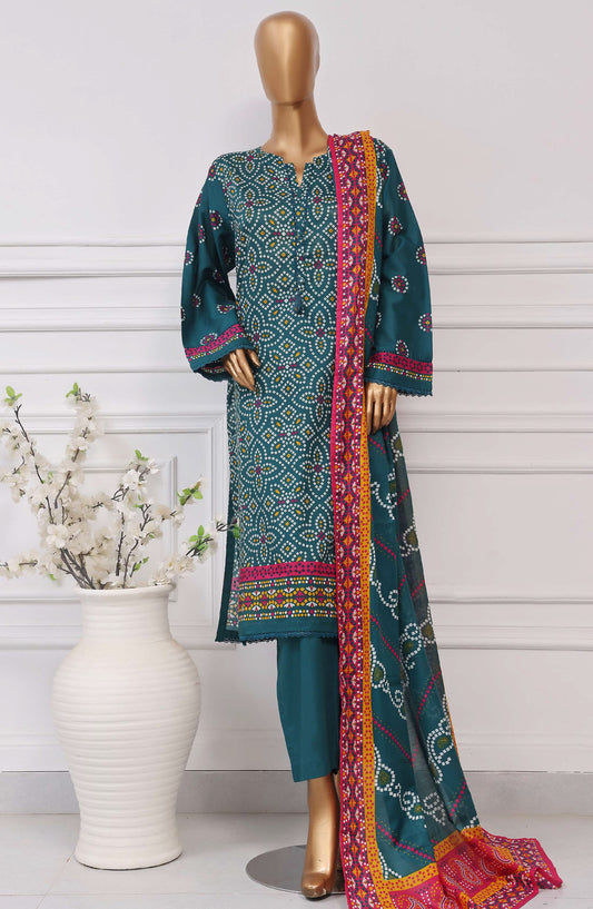 Sadabahar Printed Lawn Stitched 3 Piece Suit - D-08 - SBD25PLCV4 - Blue - Summer Collection