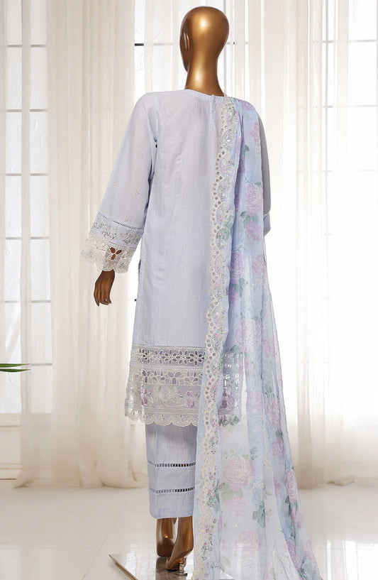 Sadabahar Embroidered Lawn Stitched 3 Piece Suit - D-08 - SDB25LES - Blue - Spring Collection