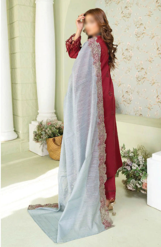 Baad- e- Baharaan Chikankari Collection with Fancy Dupatta - Design 08