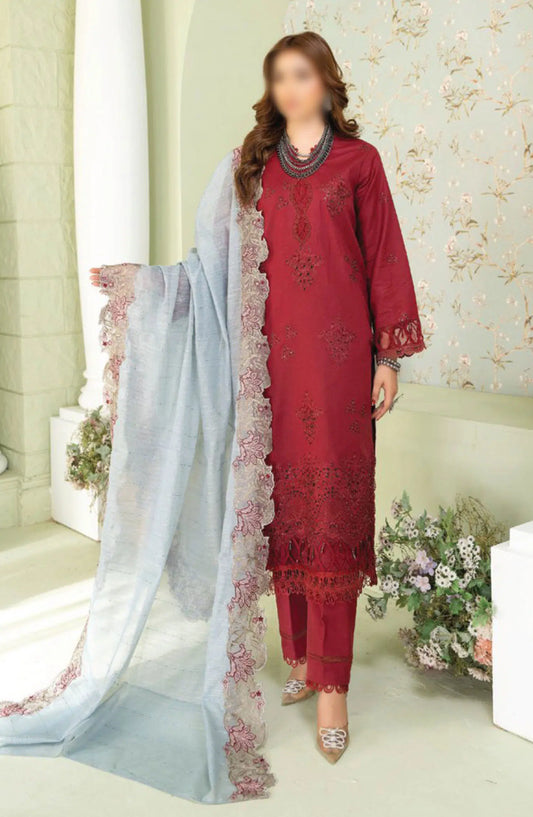 Baad- e- Baharaan Chikankari Collection with Fancy Dupatta - Design 08