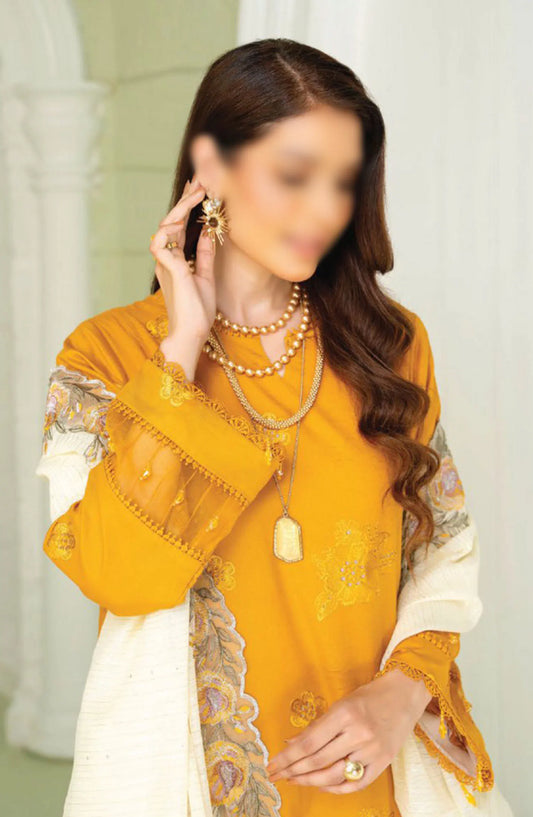Baad- e- Baharaan Chikankari Collection with Fancy Dupatta - Design 09