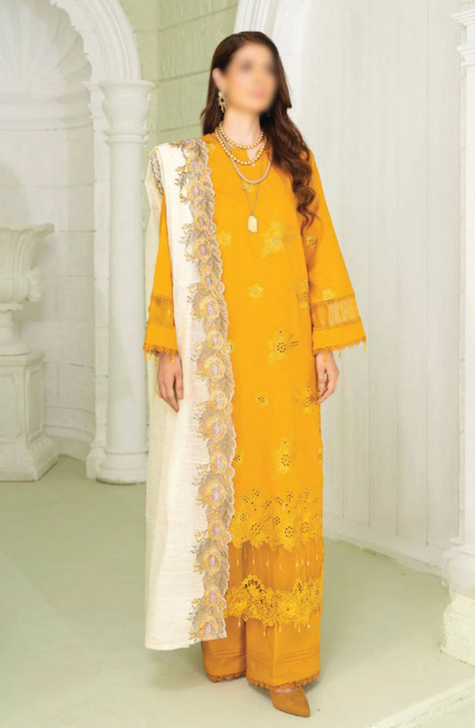 Baad- e- Baharaan Chikankari Collection with Fancy Dupatta - Design 09
