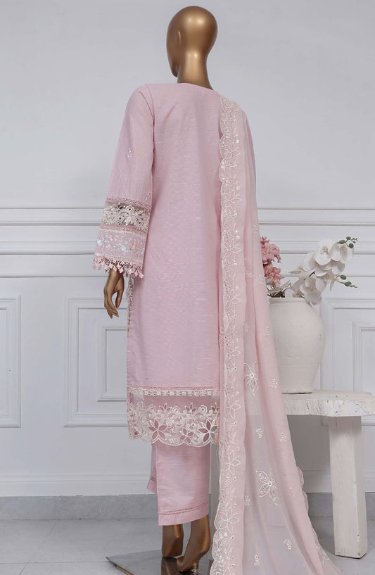 Sadabahar Embroidered Cotton Stitched 3 Piece Suit - D-09 - SB25LES - Pink - Spring Collection