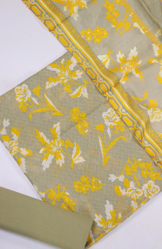 Maya by Amna Khadija Printed Lawn Unstitched 3 Piece Suit - D-10 - AM25MPPSL - Grey - Summer Collection