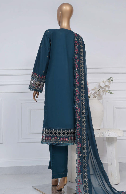 Sadabahar Embroidered Cotton Stitched 3 Piece Suit - D-10 - SB25LES - Blue - Spring Collection