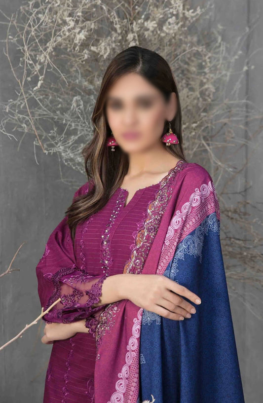 Dimah - Embroidered Schiffli Khaddar Collection - D-1163