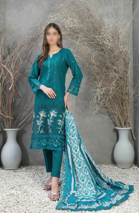 Dimah - Embroidered Schiffli Khaddar Collection - D-1164